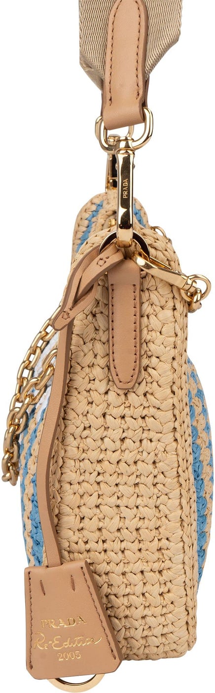 Prada Tricolor Raffia Re-Editon Crossbody bag