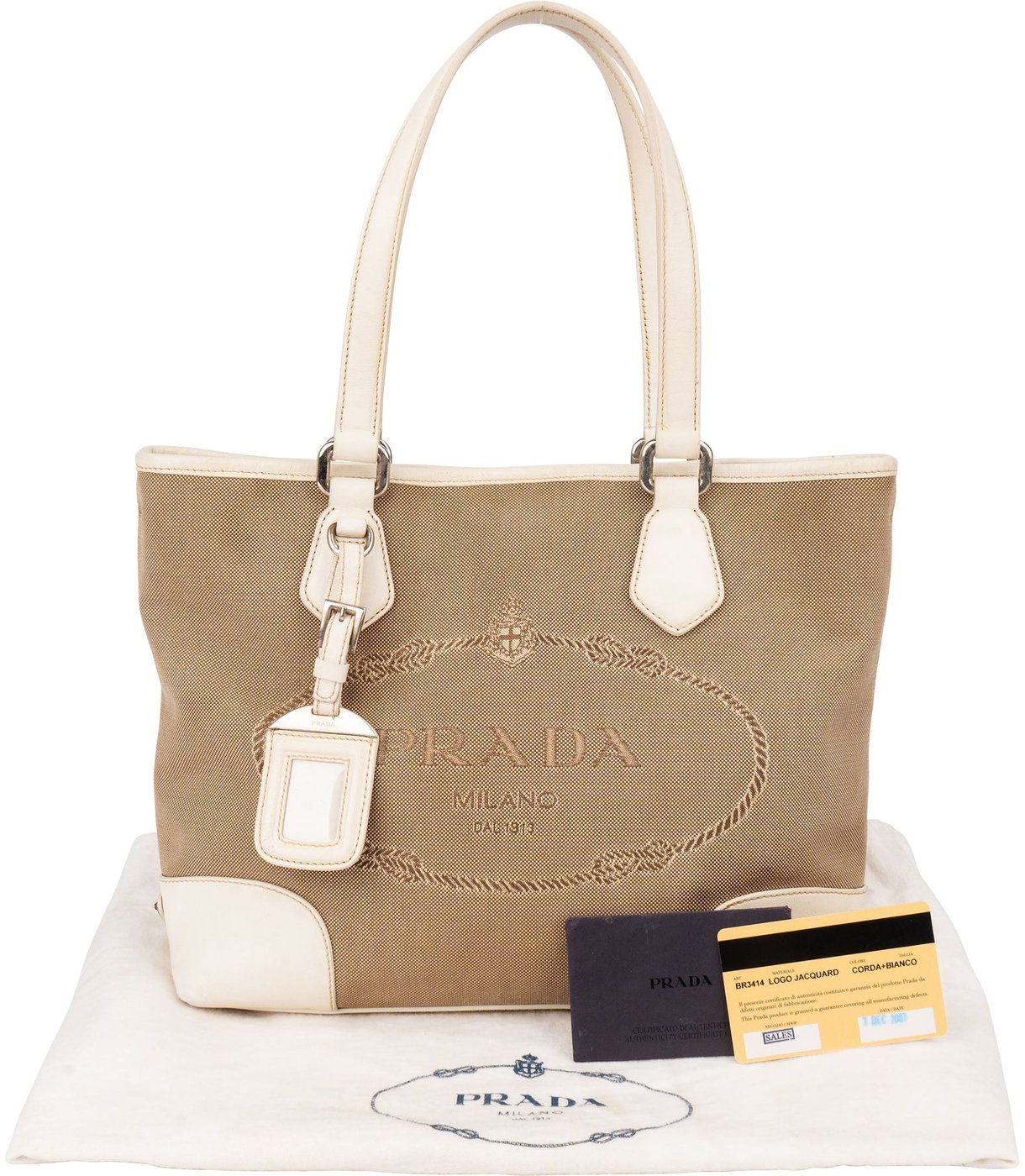 Prada Classic Jacquard Triangle Handbag