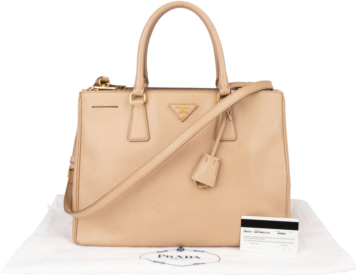 Prada Saffiano Leather Galleria Handbag