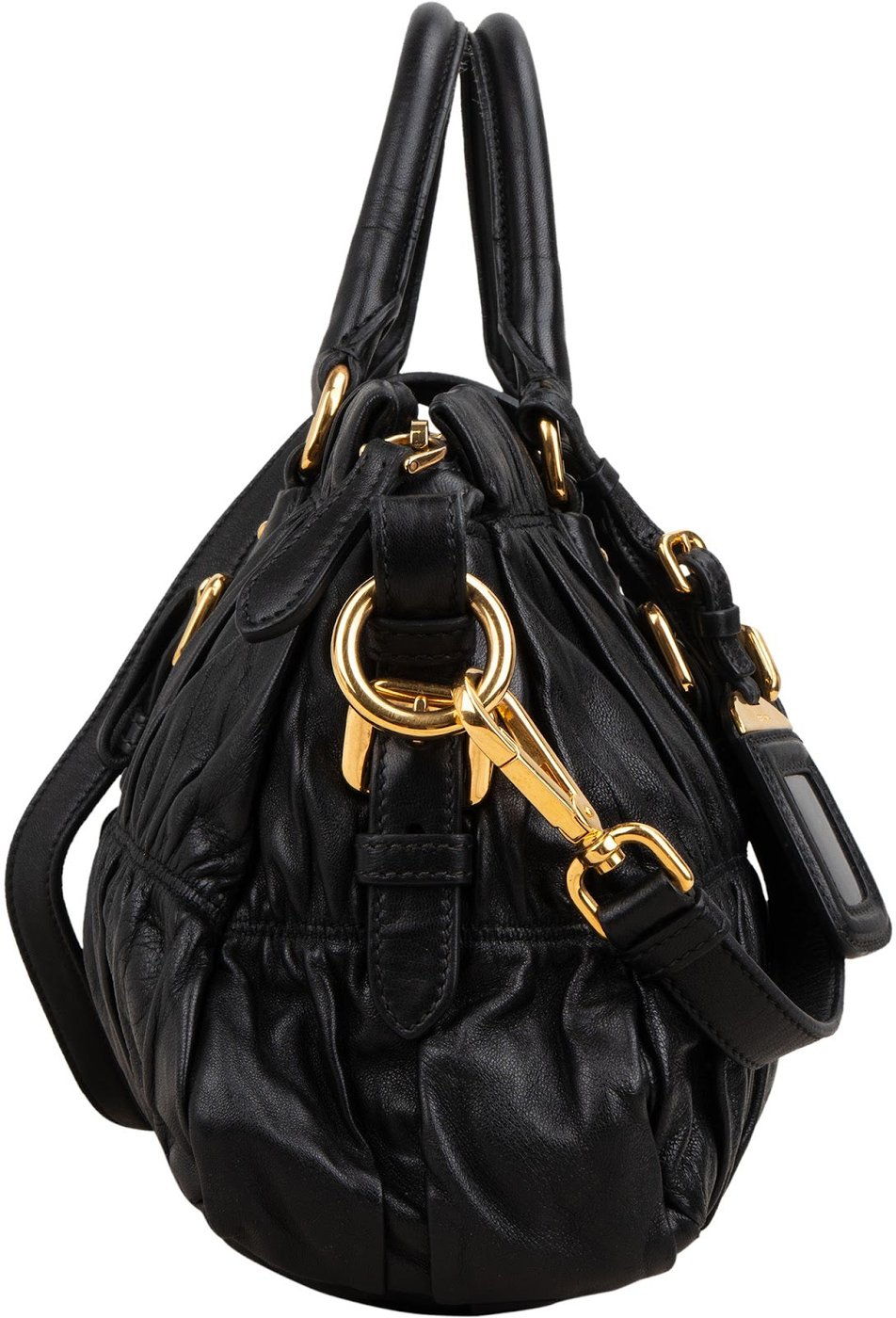Prada Matelassé Nappa Gaufre Leather Bauletto Satchel Handbag
