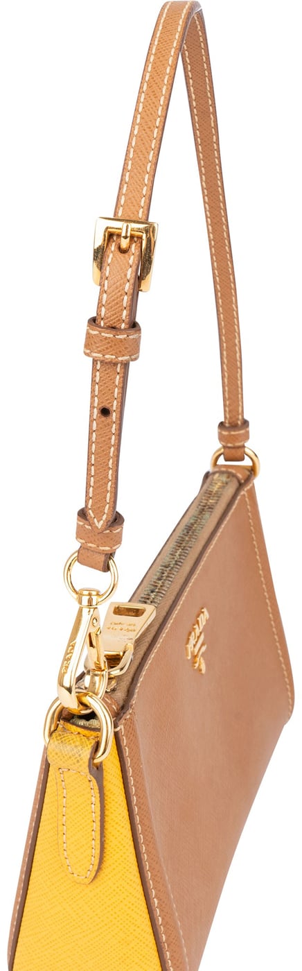 Prada Bicolor Saffiano Leather Mini Handbag