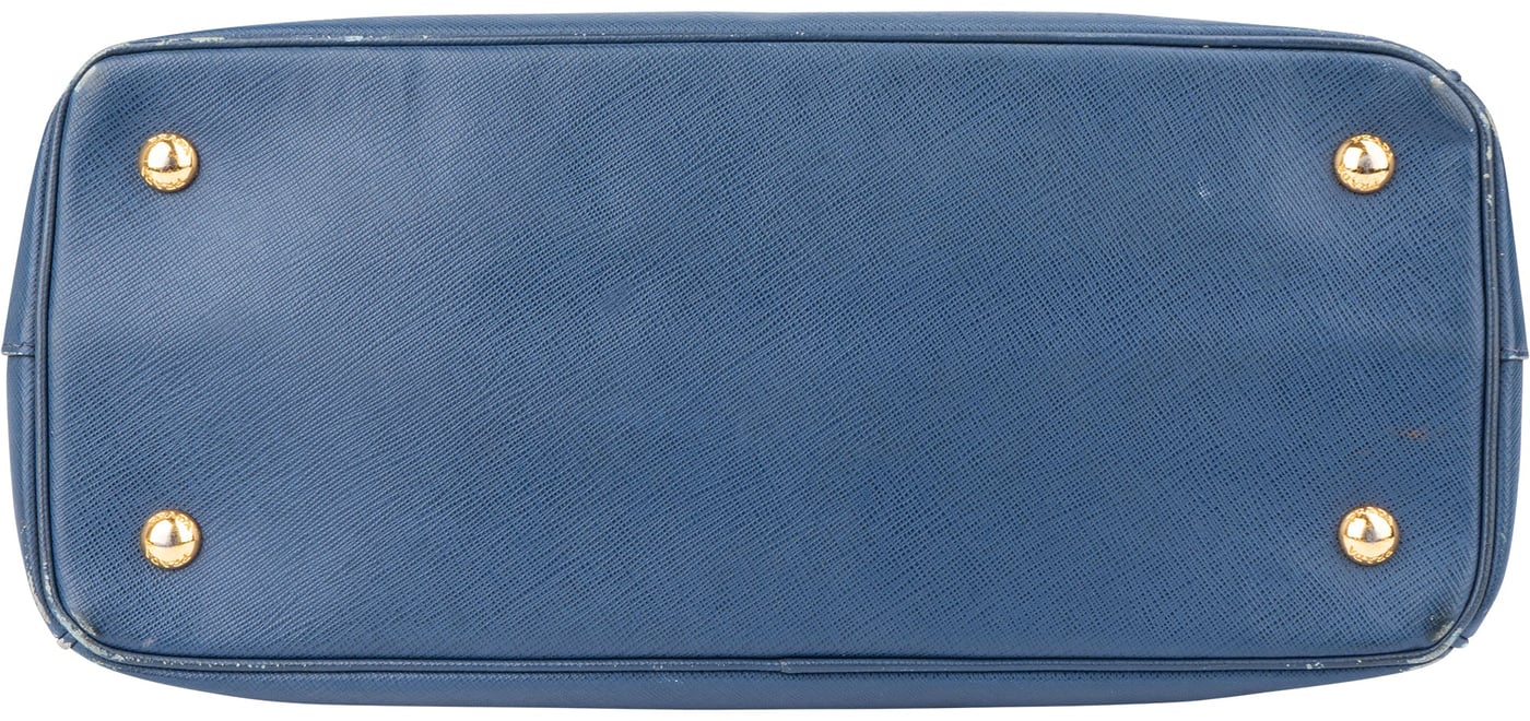 Prada Blue Saffiano Leather Galleria Handbag
