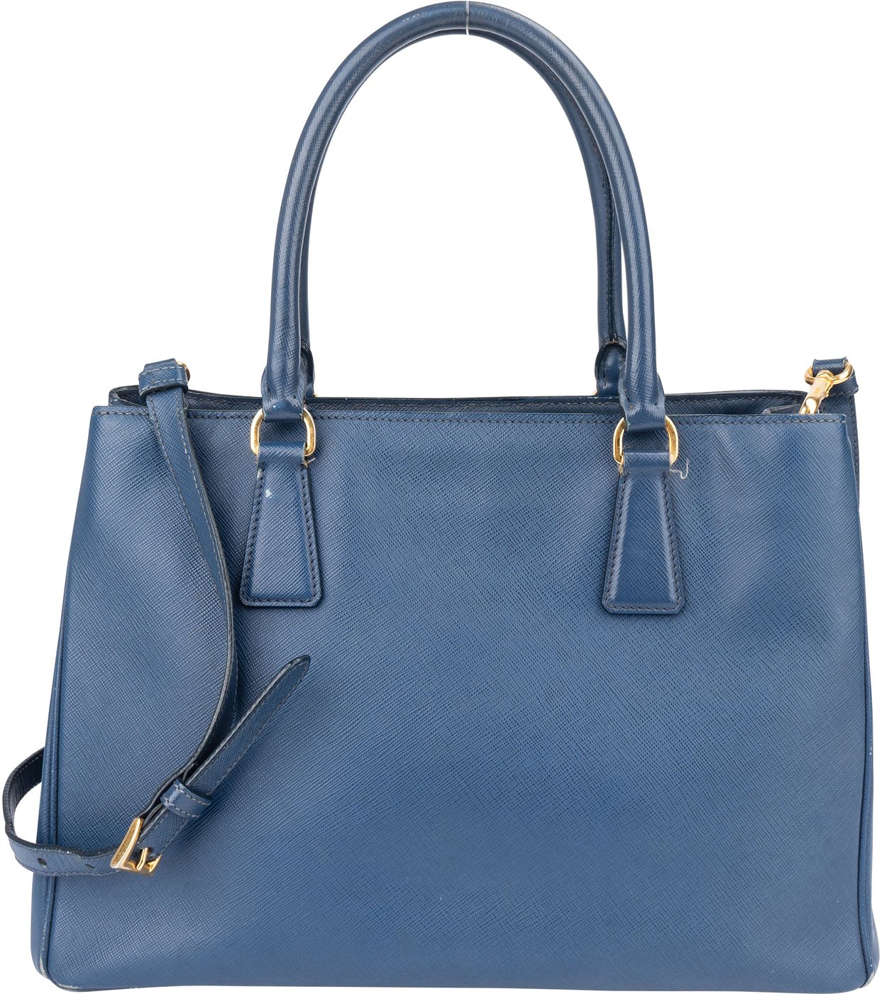 Prada Blue Saffiano Leather Galleria Handbag