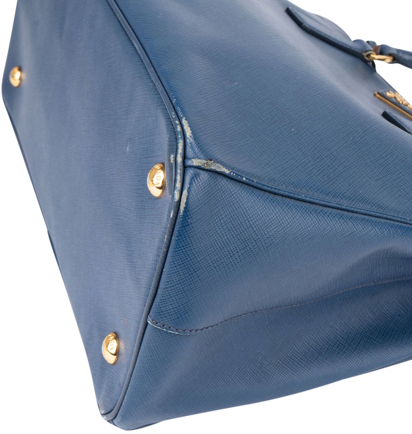 Prada Blue Saffiano Leather Galleria Handbag