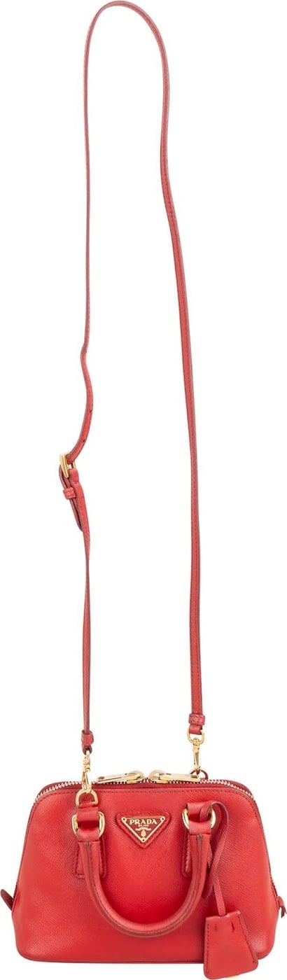 Prada Saffiano Leather Mini Promenade Crossbody Handbag