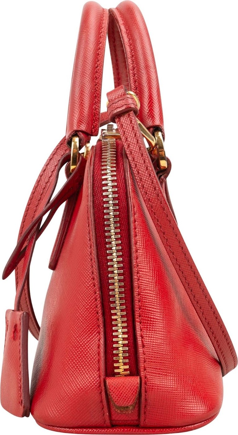 Prada Saffiano Leather Mini Promenade Crossbody Handbag
