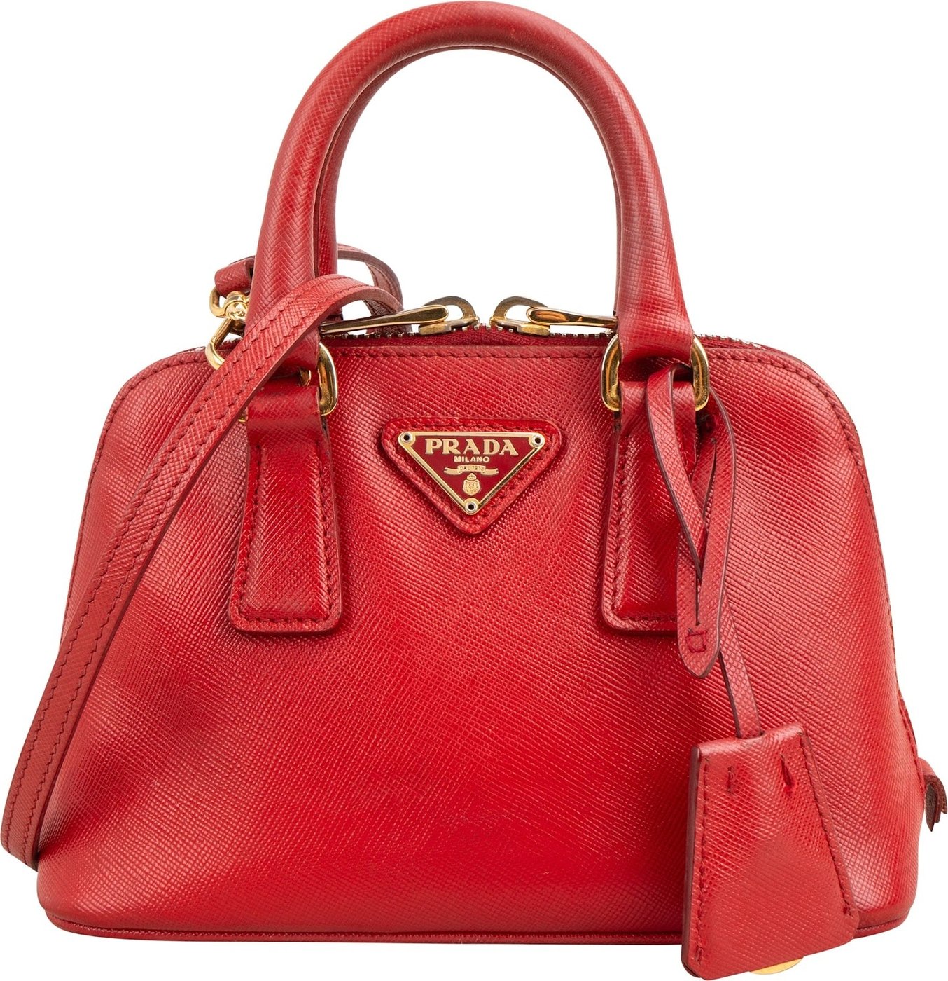 Prada Saffiano Leather Mini Promenade Crossbody Handbag