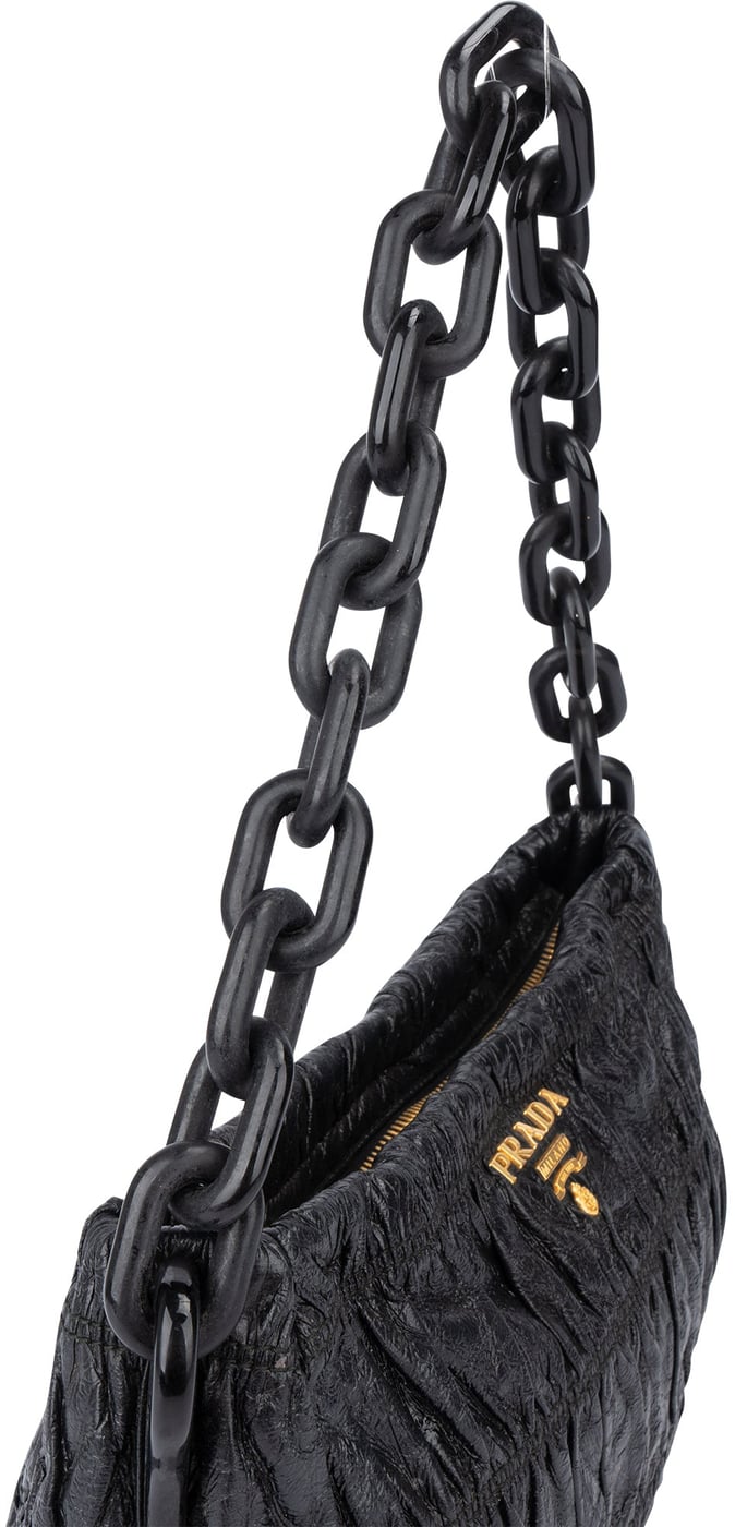 Prada Quilted Patent Leather Shoulder Bag