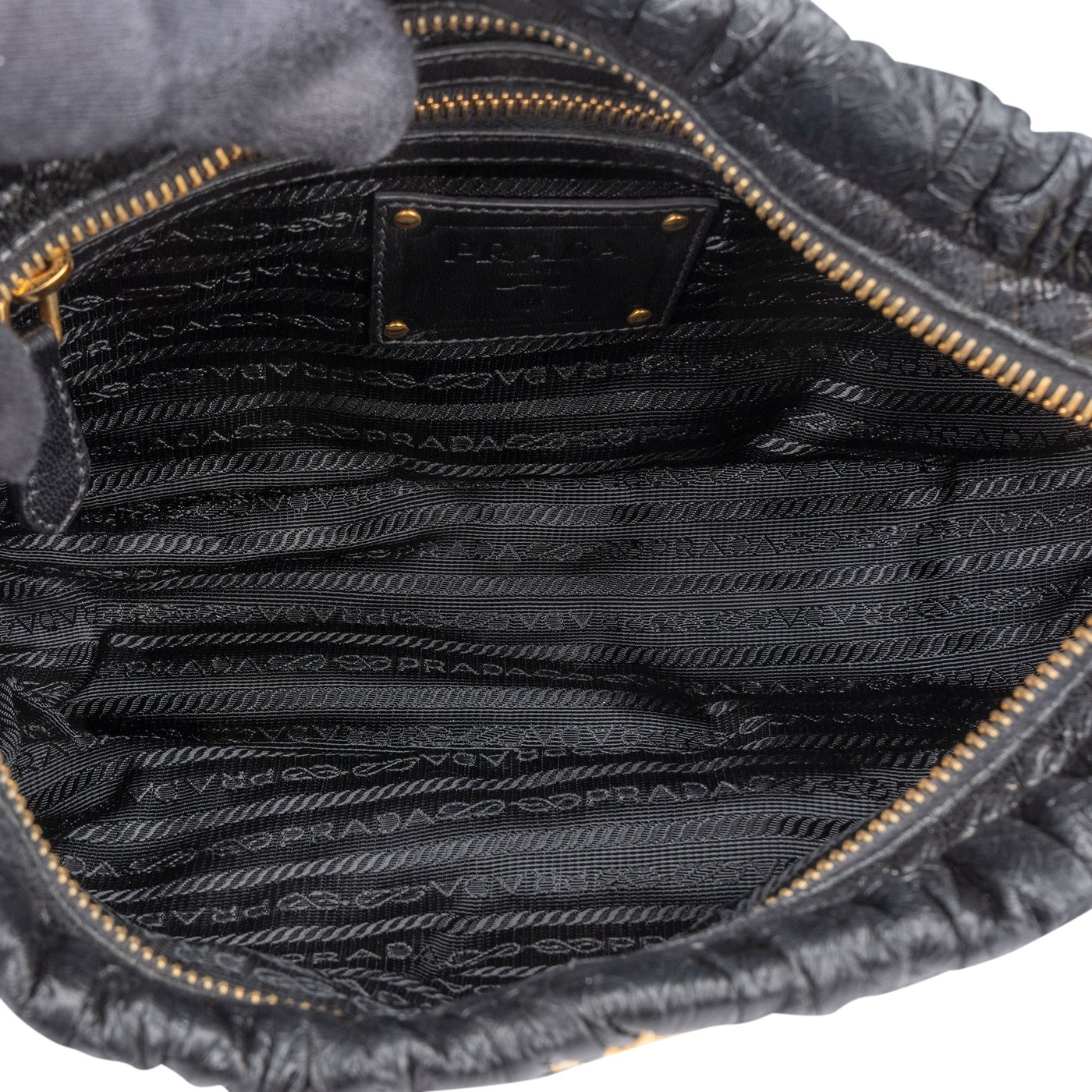 Prada Quilted Patent Leather Shoulder Bag