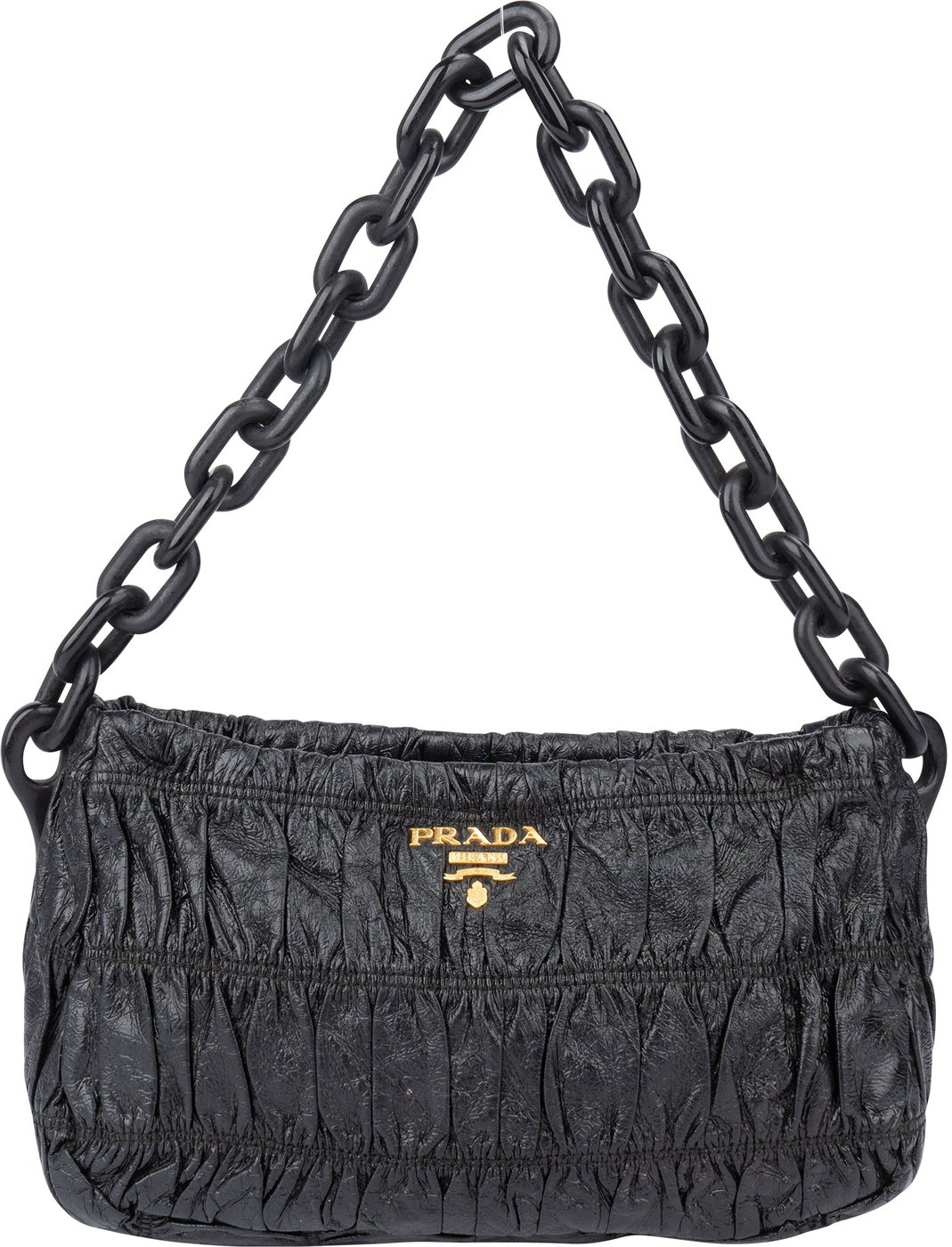 Prada Quilted Patent Leather Shoulder Bag