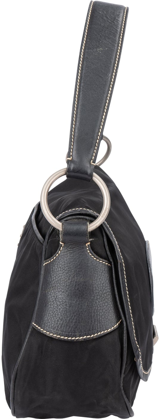 Prada Black Nylon Triangle Handbag