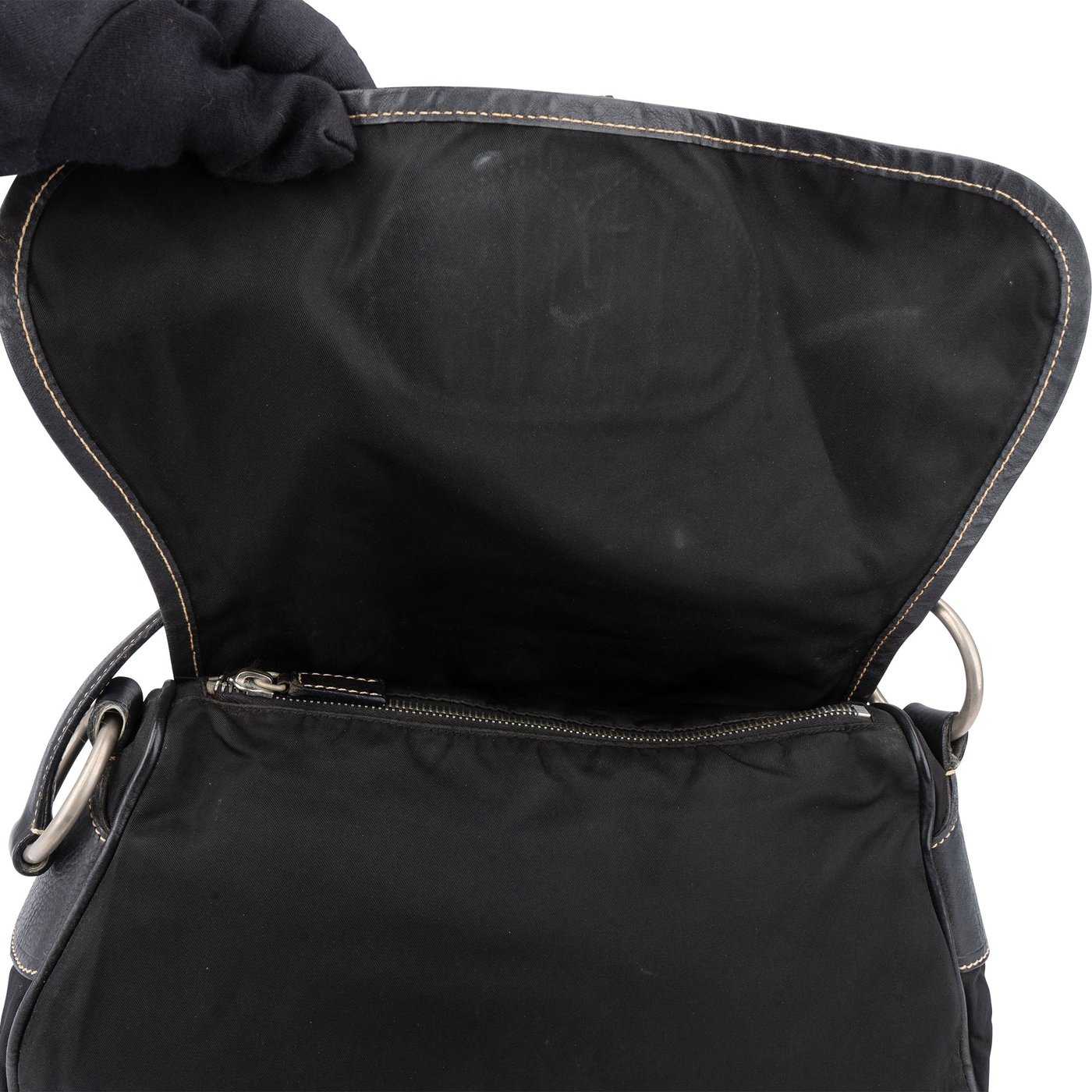 Prada Black Nylon Triangle Handbag
