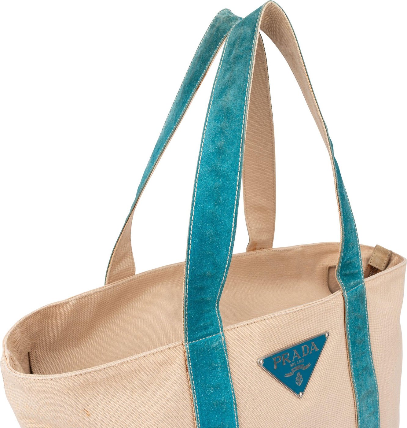 Prada Classic Big Triangle Beach Handbag