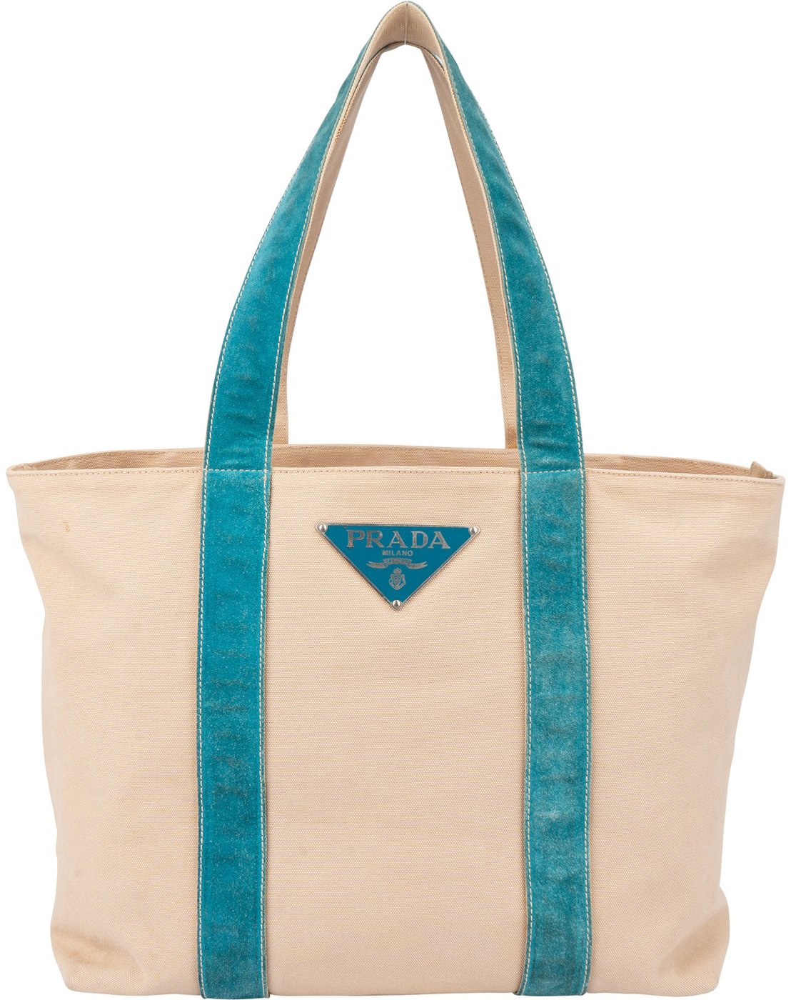 Prada Classic Big Triangle Beach Handbag