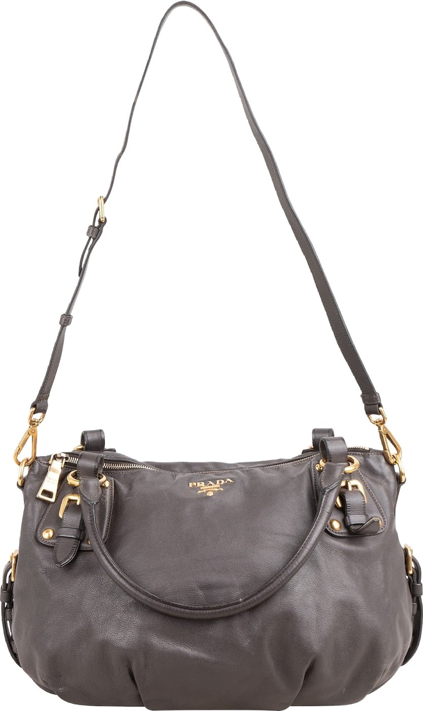 Prada Vitello Daino Leather Hobo Shoulder Bag