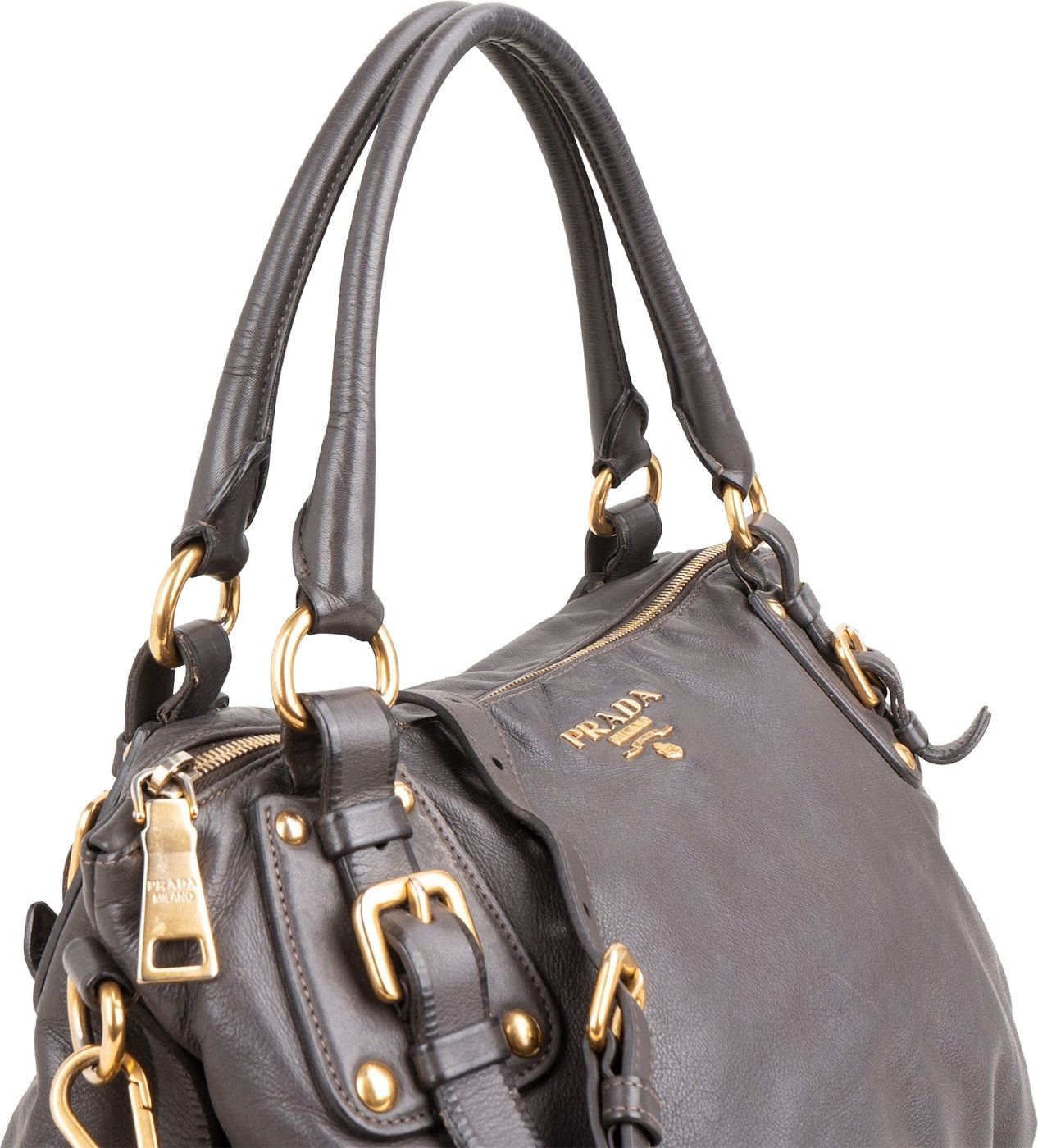 Prada Vitello Daino Leather Hobo Shoulder Bag