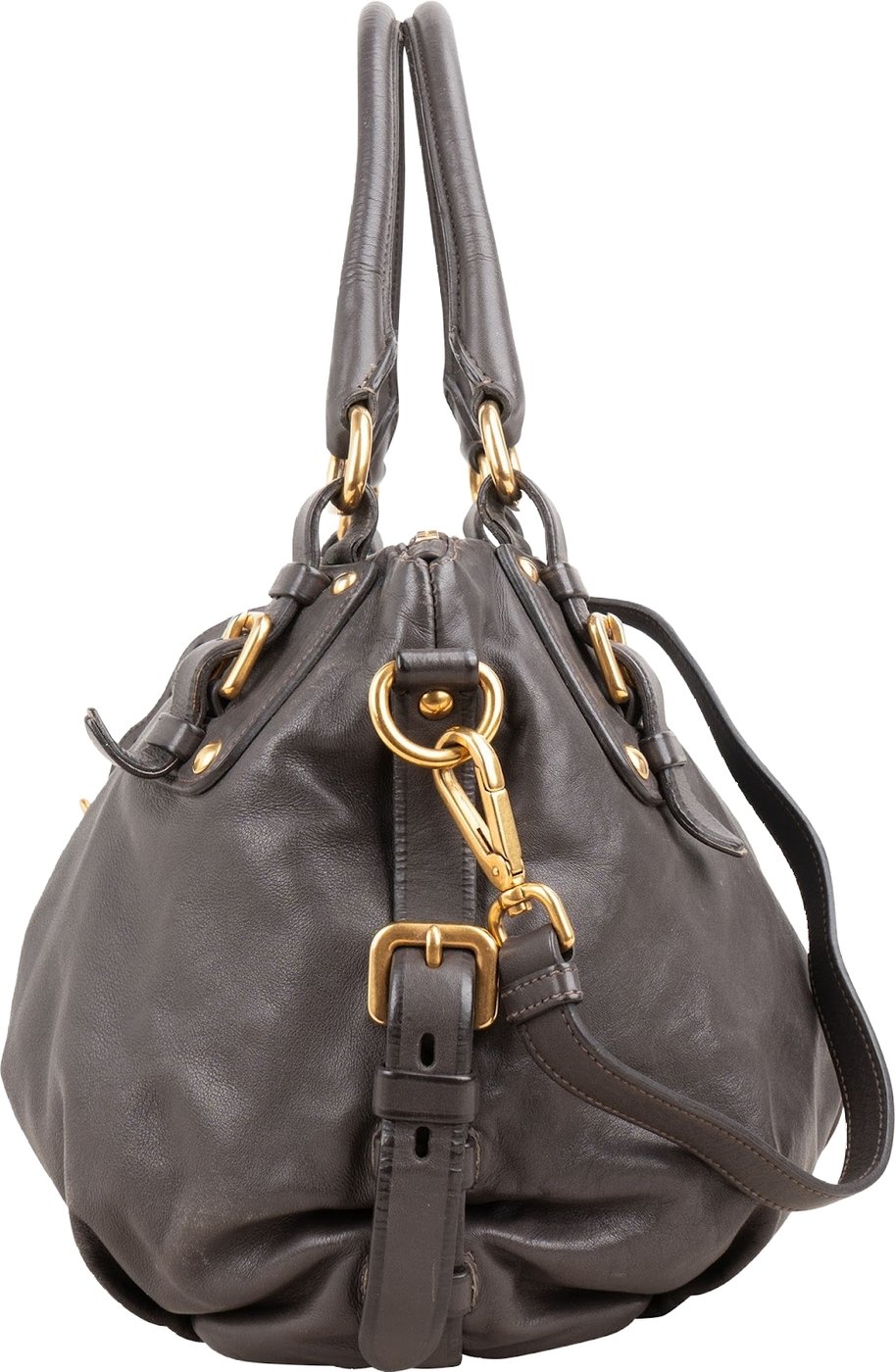 Prada Vitello Daino Leather Hobo Shoulder Bag
