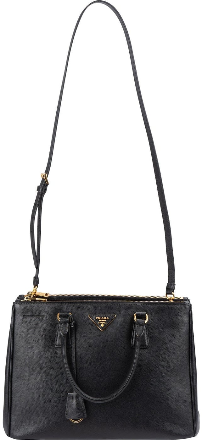 Prada Black Saffiano Metal Leather Large Galleria Handbag