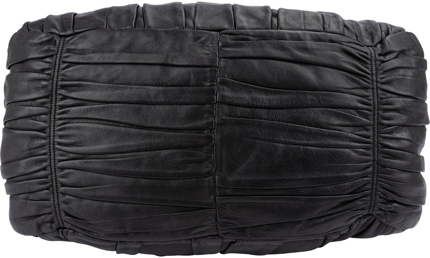Prada Black Matelassé Nappa Leather Gaufre Satchel Handbag