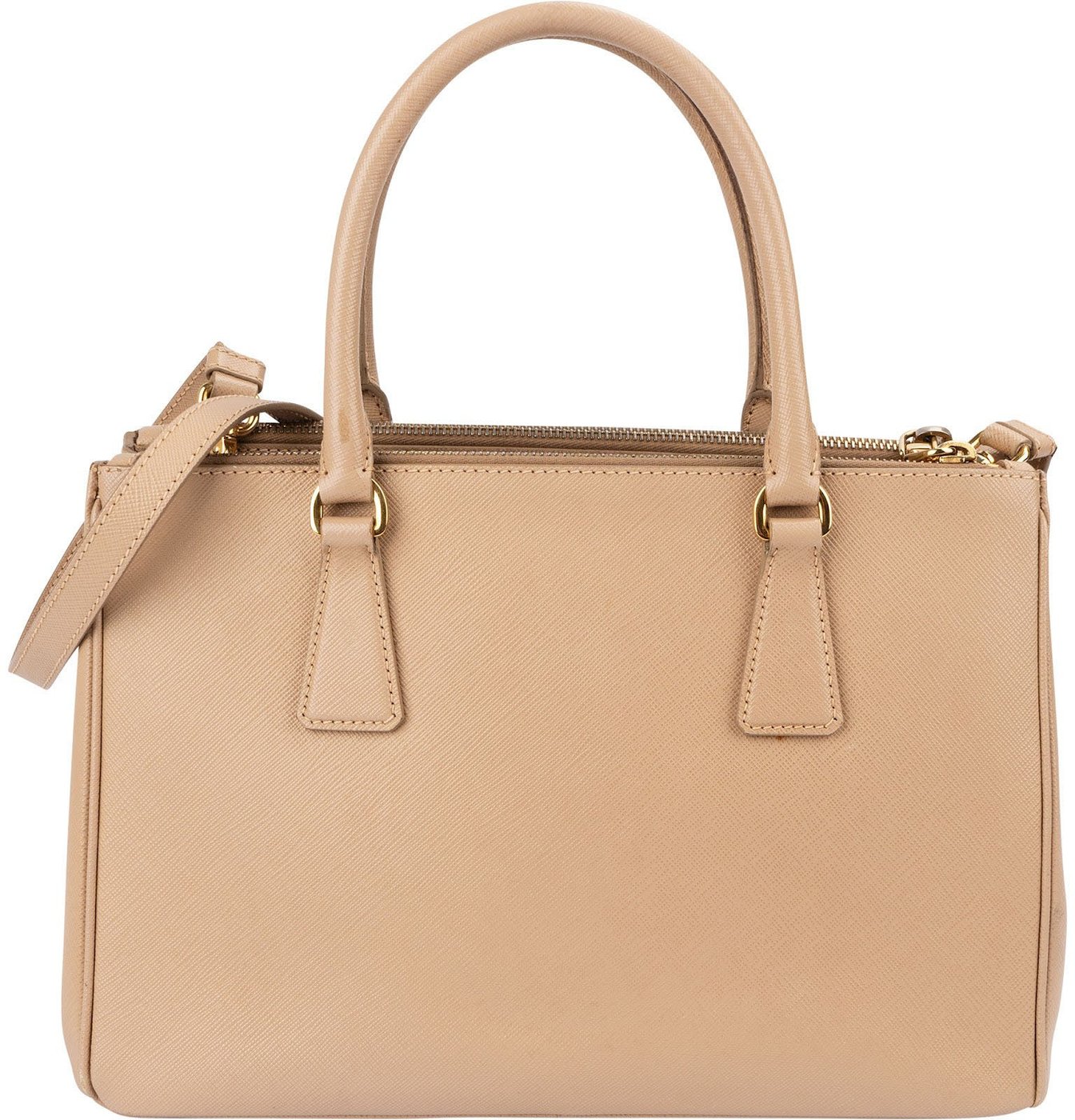 Prada Beige Saffiano Lux Leather Galleria Handbag