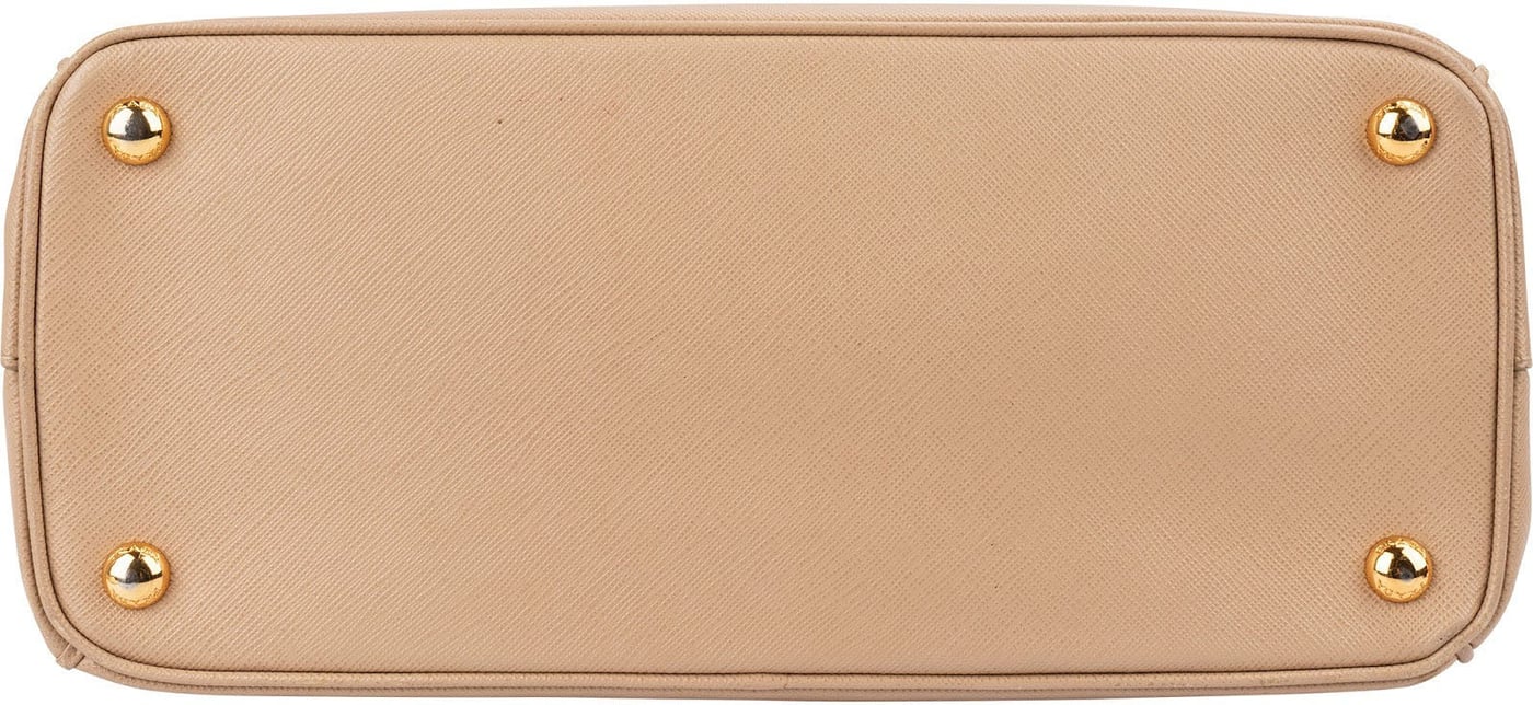 Prada Beige Saffiano Lux Leather Galleria Handbag