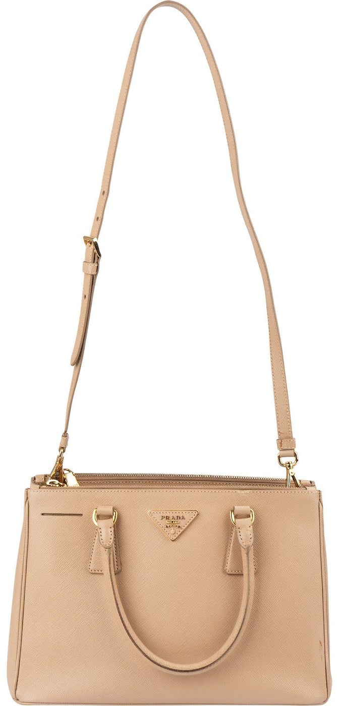 Prada Beige Saffiano Lux Leather Galleria Handbag