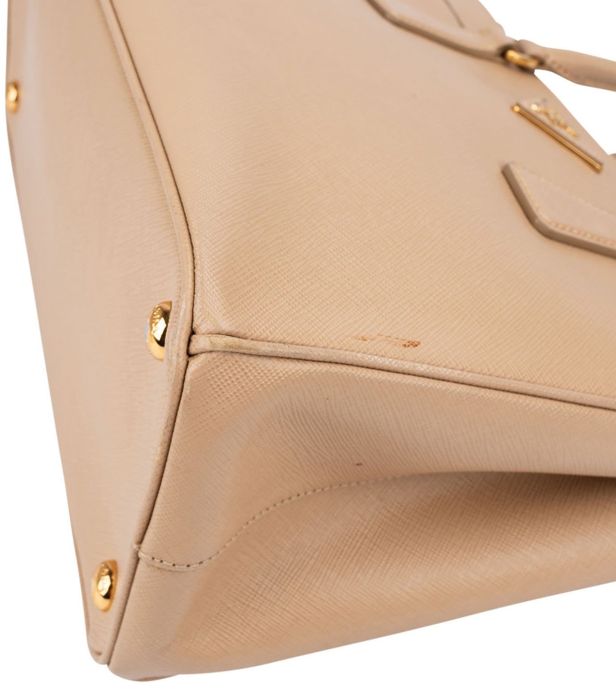 Prada Beige Saffiano Lux Leather Galleria Handbag