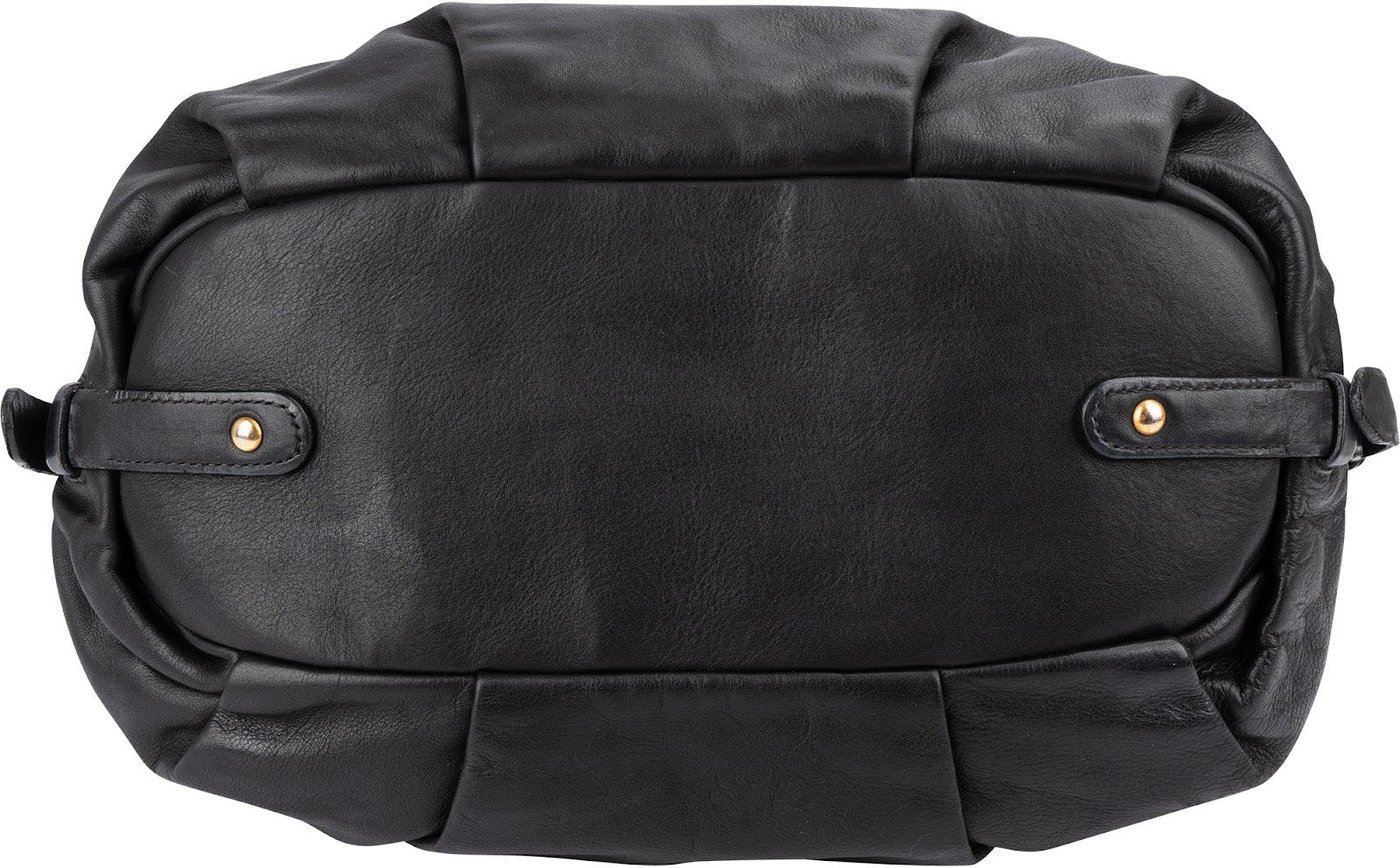 Prada Black Soft Calfskin Gaufre Tote Handbag