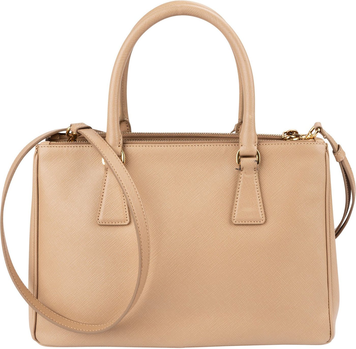 Prada Beige Saffiano Leather Galleria Handbag