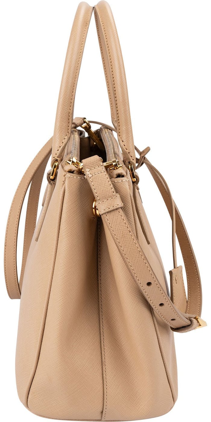 Prada Beige Saffiano Leather Galleria Handbag