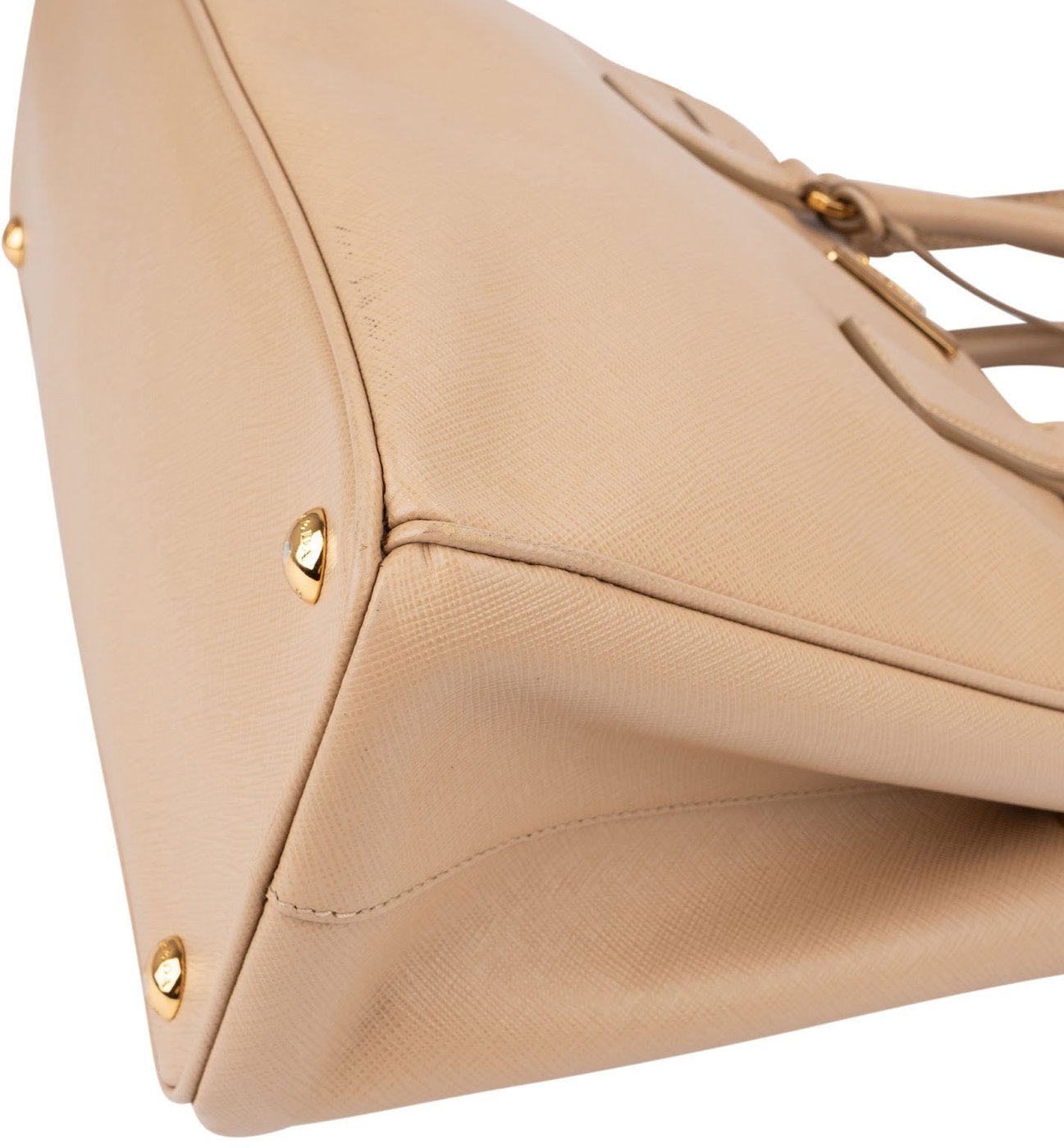 Prada Beige Saffiano Leather Galleria Handbag