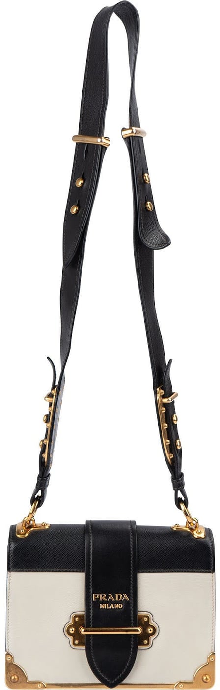Prada Saffiano & Calfskin Leather Cahier Crossbody Bag
