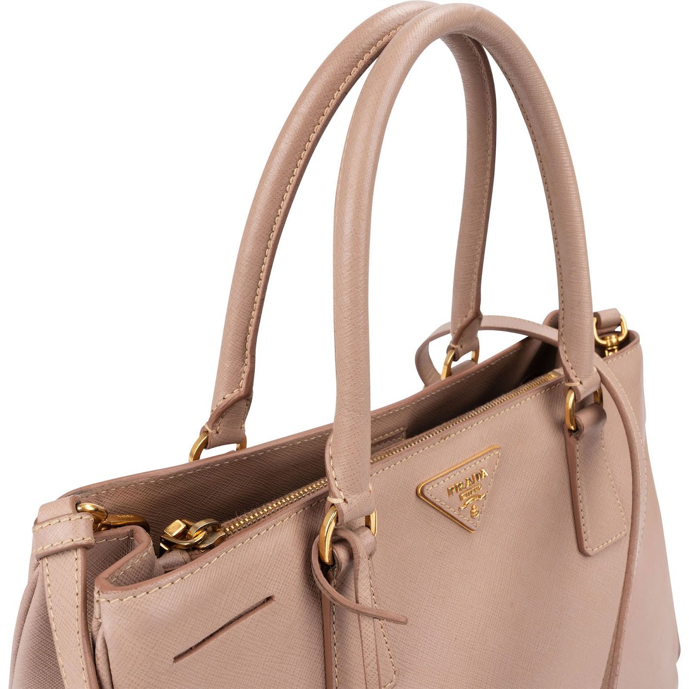 Prada Pink Saffiano Lux Leather Galleria Handbag