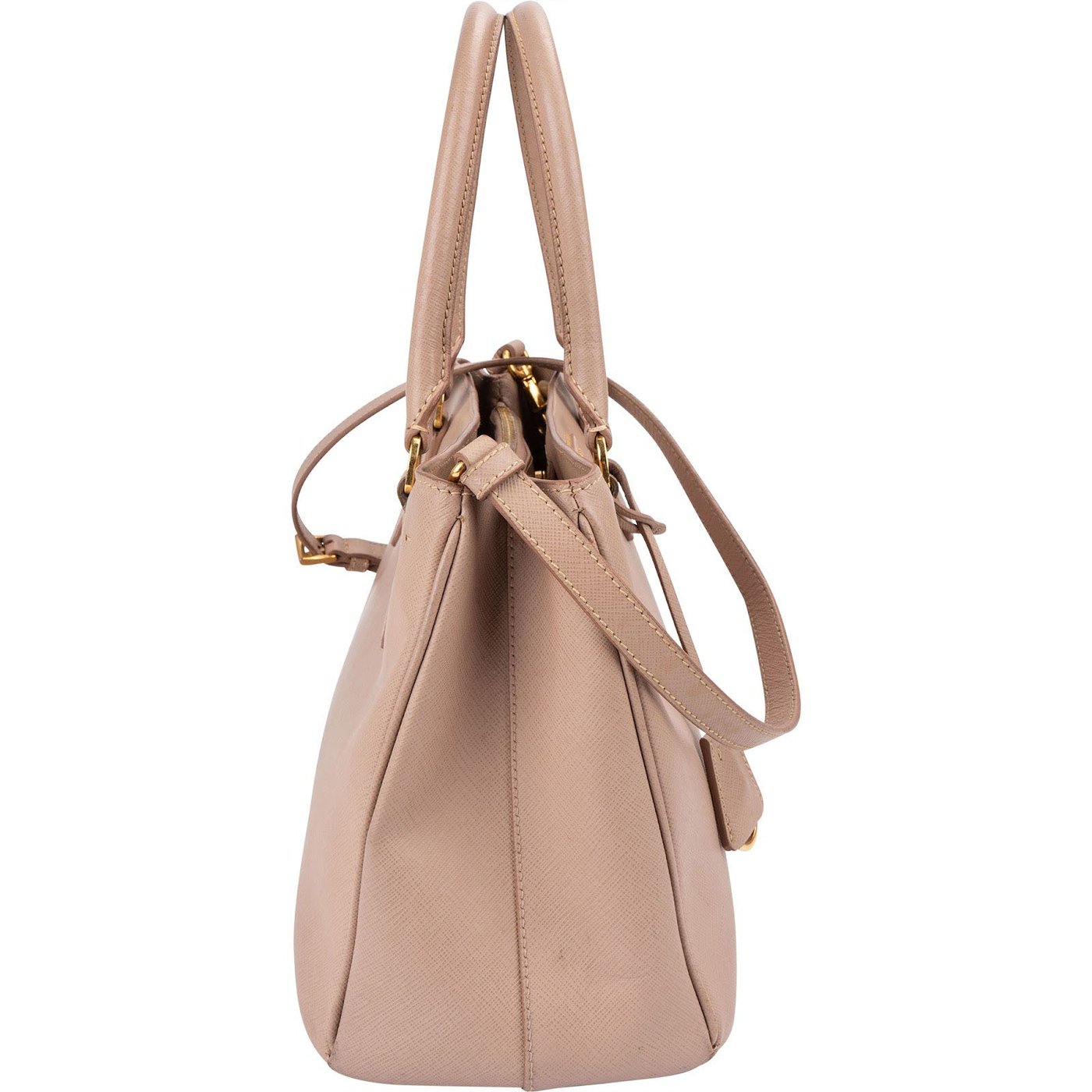Prada Pink Saffiano Lux Leather Galleria Handbag