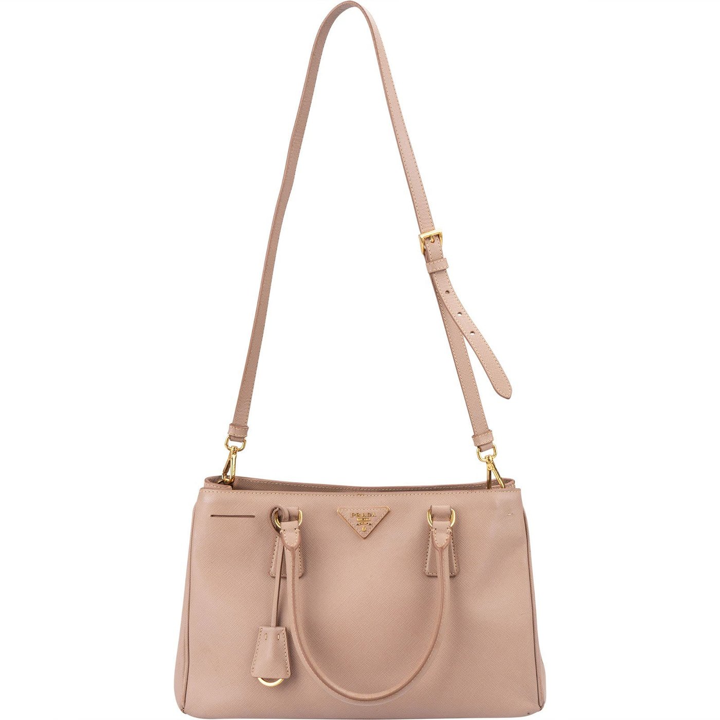 Prada Pink Saffiano Lux Leather Galleria Handbag