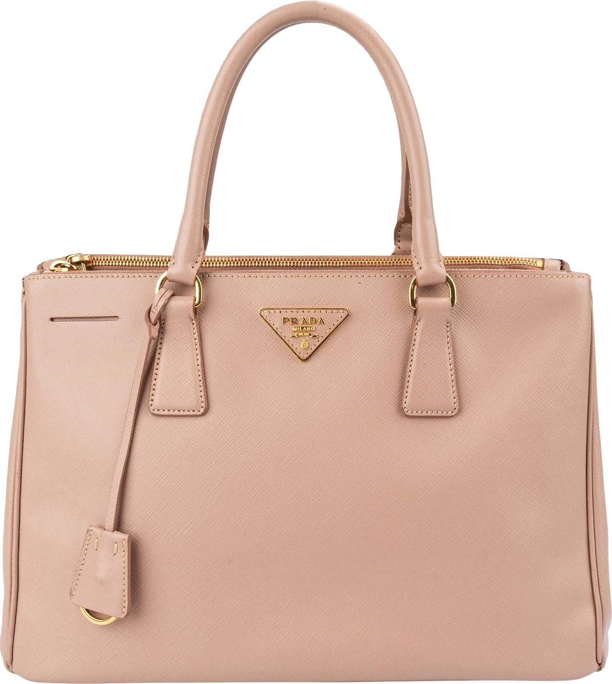 Prada Pink Saffiano Leather Galleria Handbag
