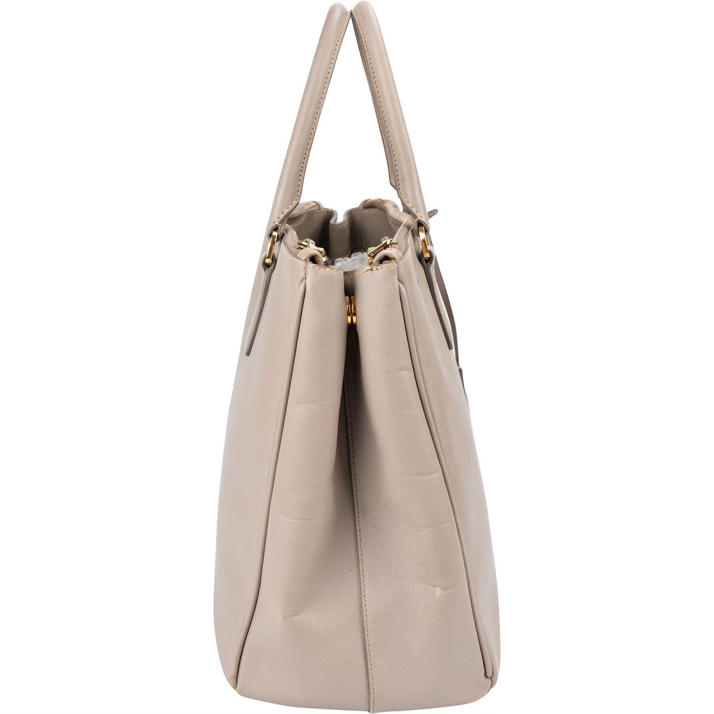 Prada Grey Saffiano Leather Galleria Handbag
