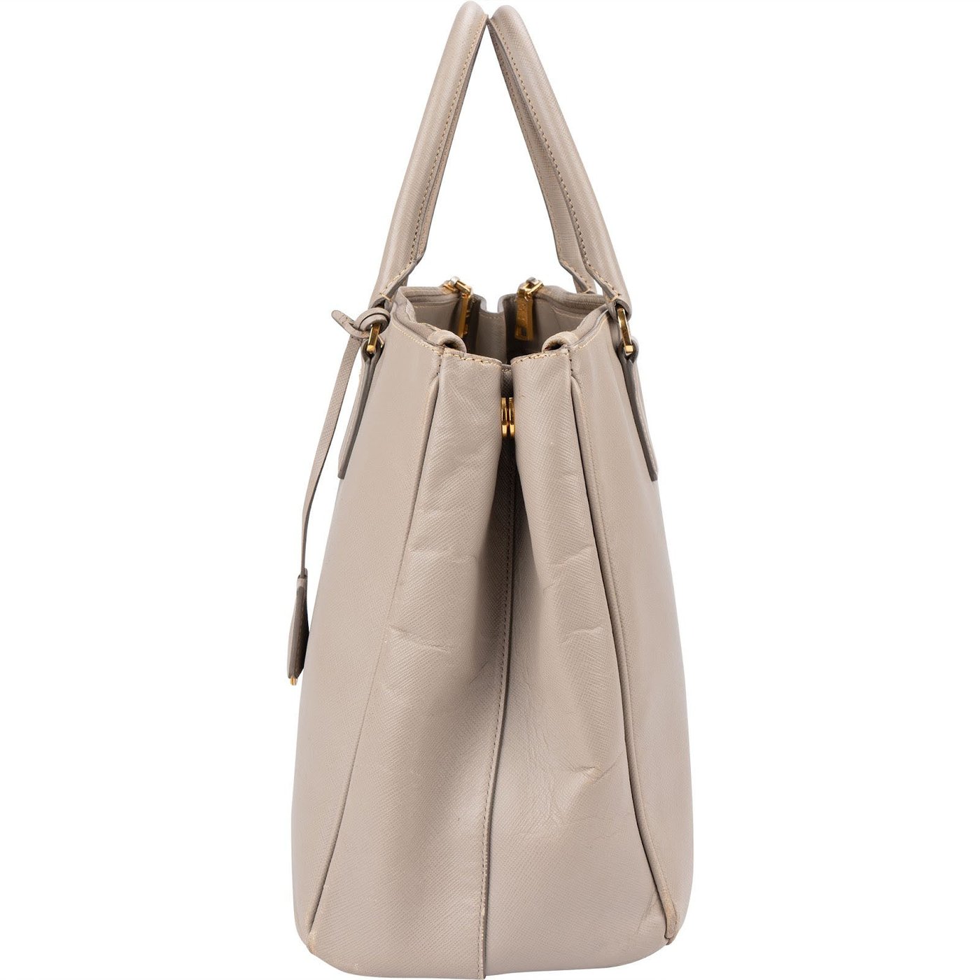 Prada Grey Saffiano Leather Galleria Handbag