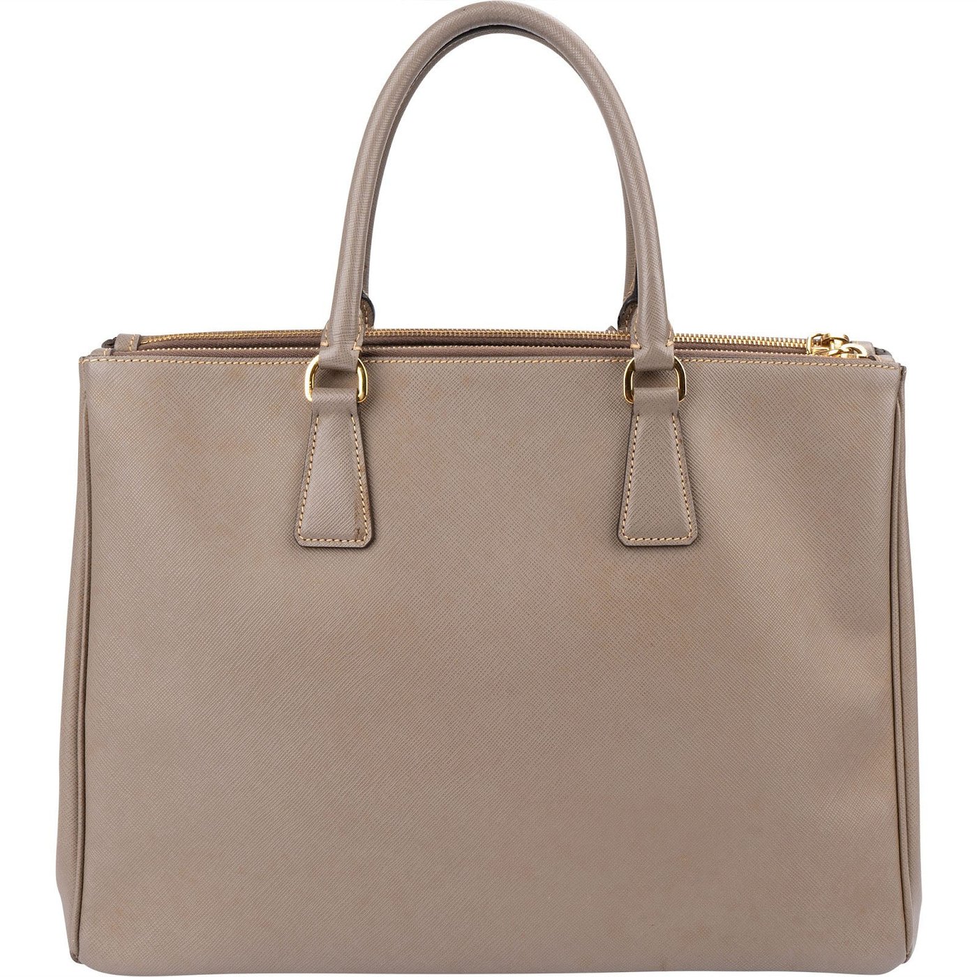 Prada Grey Saffiano Leather Galleria Handbag