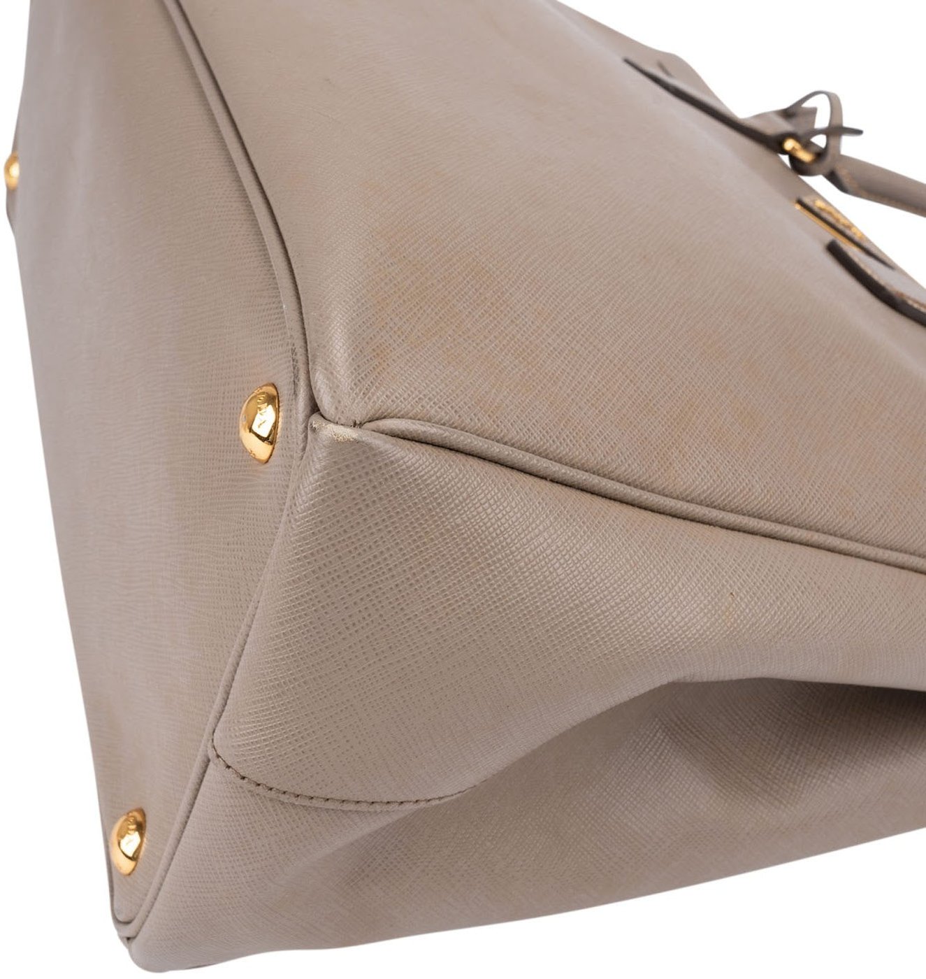 Prada Grey Saffiano Leather Galleria Handbag