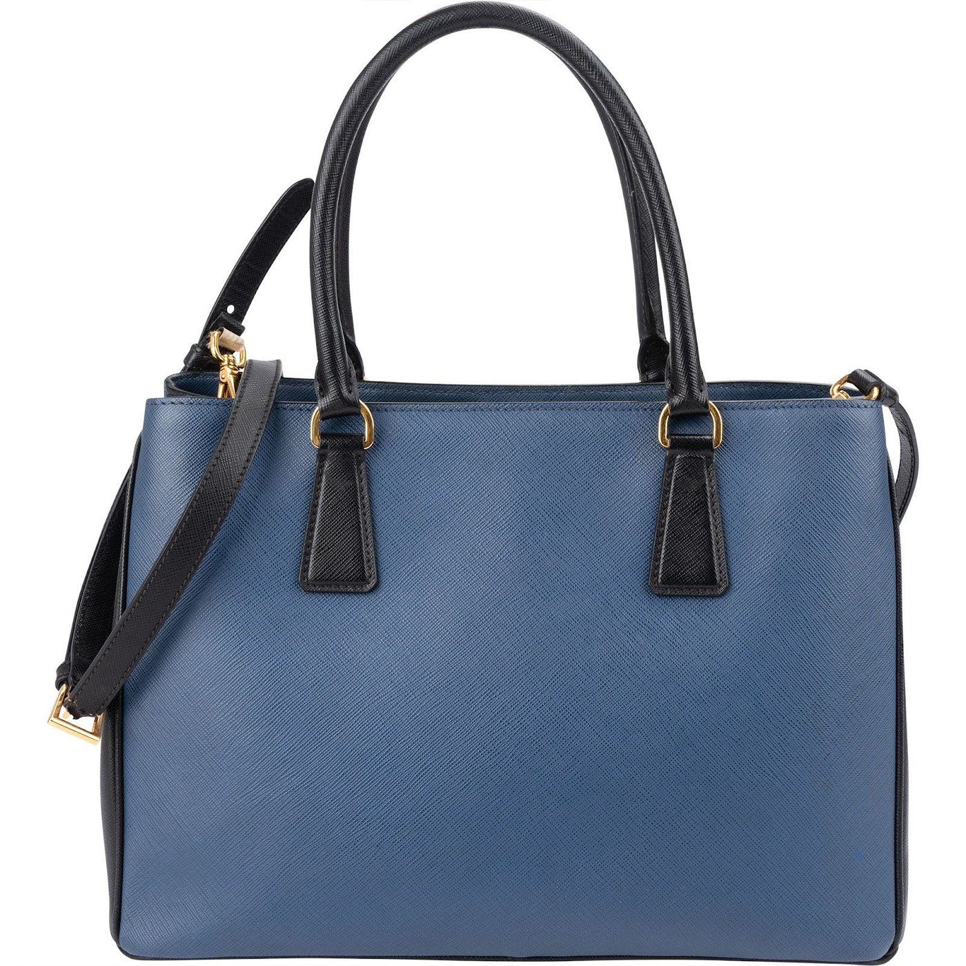 Prada Bicolor Saffiano Leather Galleria Handbag