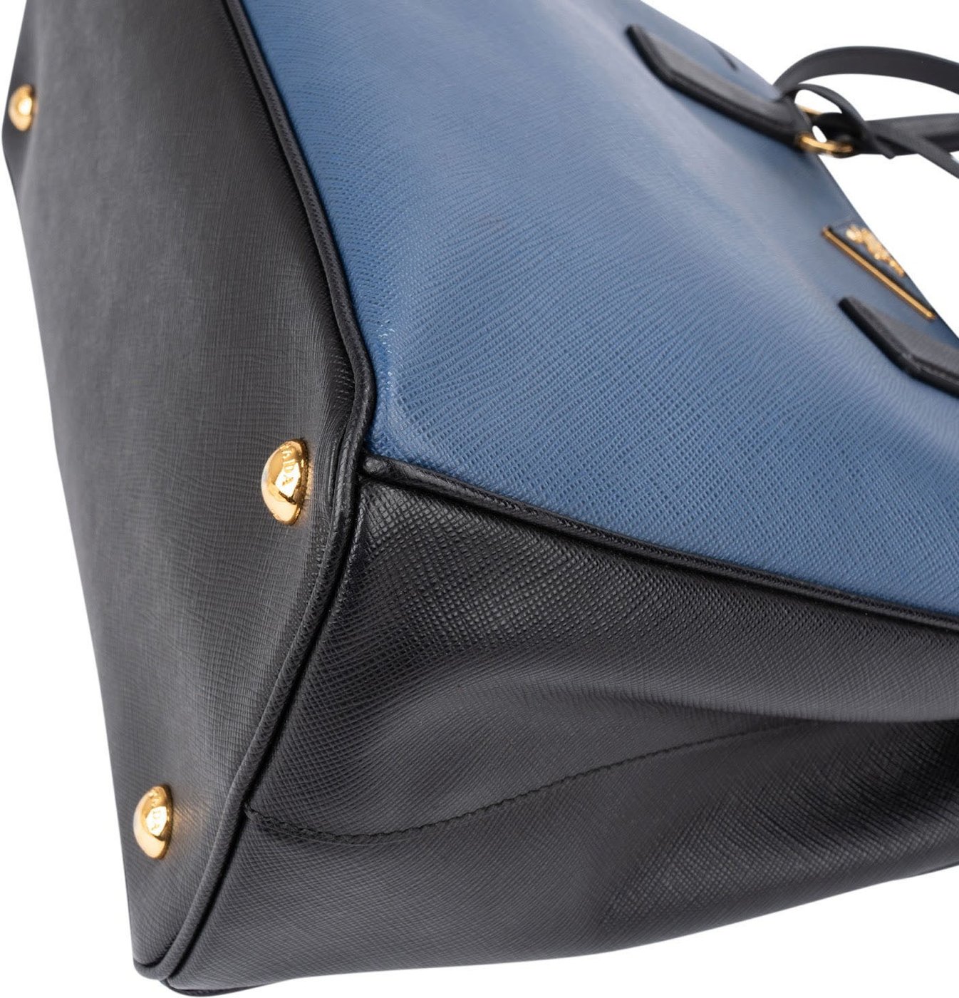 Prada Bicolor Saffiano Leather Galleria Handbag