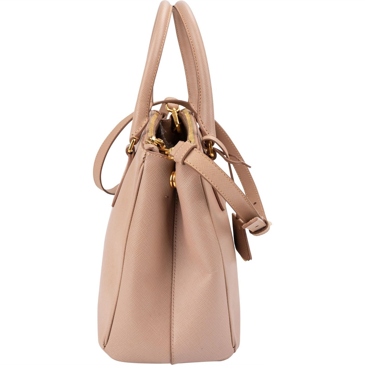 Prada Pink Saffiano Leather Galleria Handbag