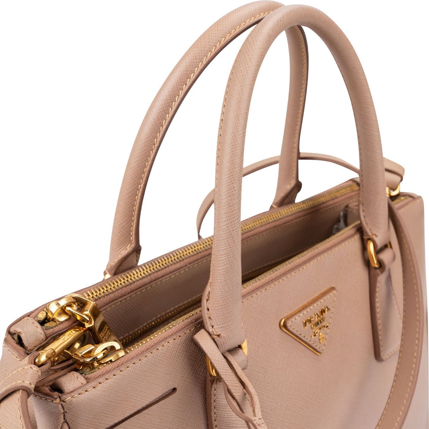 Prada Pink Saffiano Leather Galleria Handbag