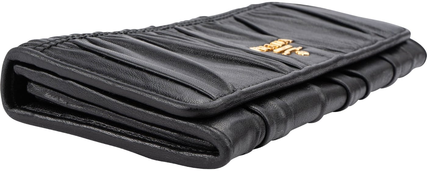 Prada Black Nappa Gaufre Leather Continental Wallet