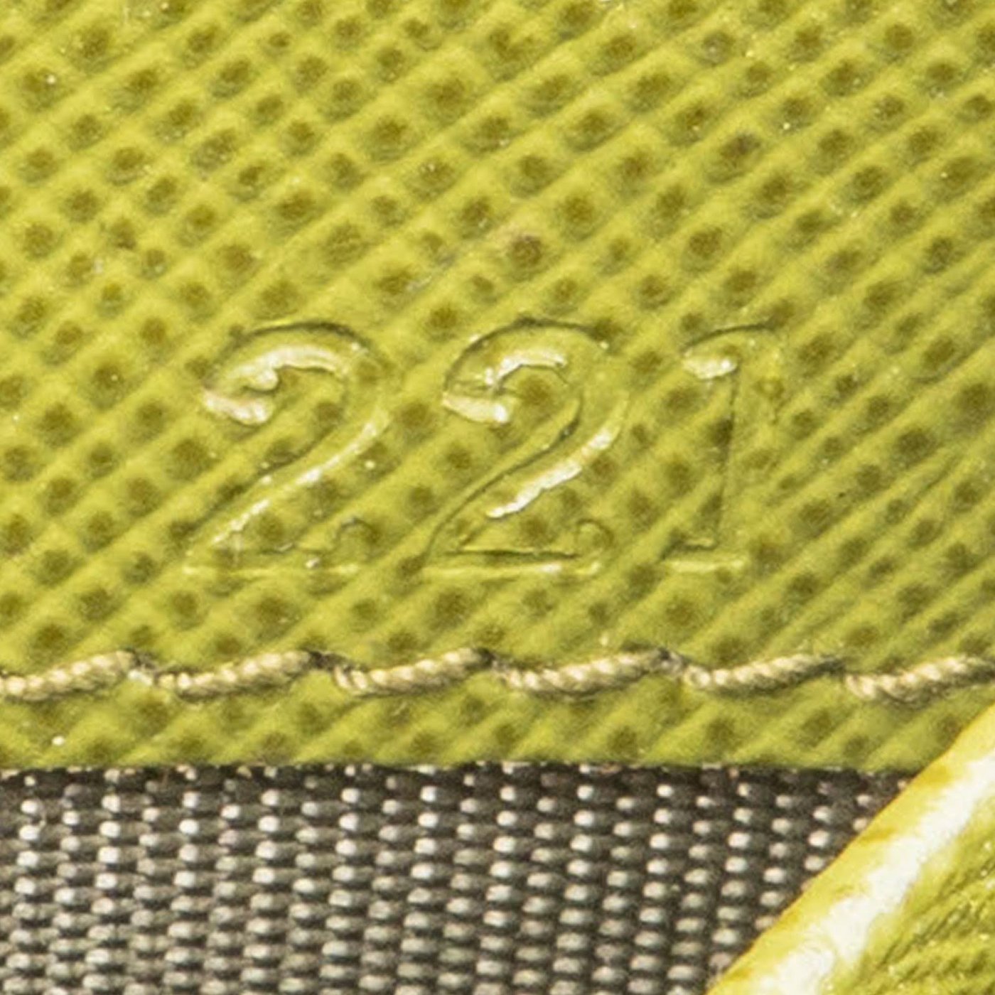 Prada Green Saffiano Leather Zip Around Wallet