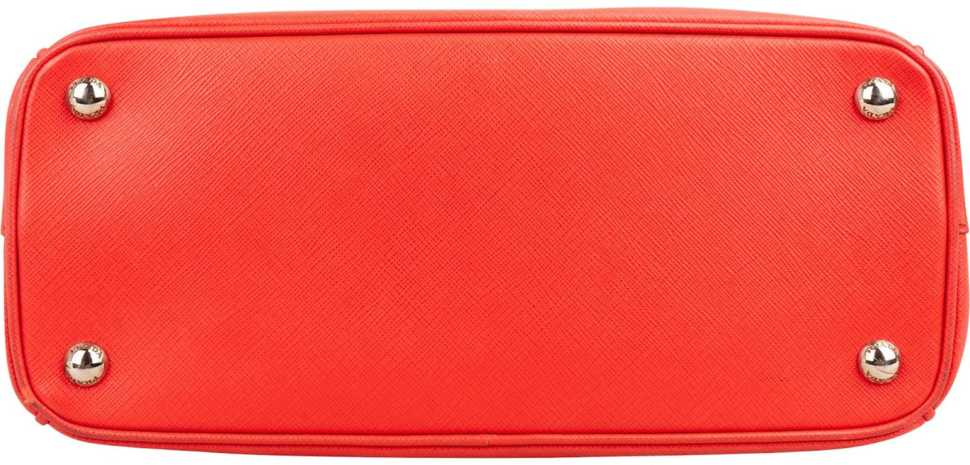 Prada Red Saffiano Leather Galleria Tote Handbag