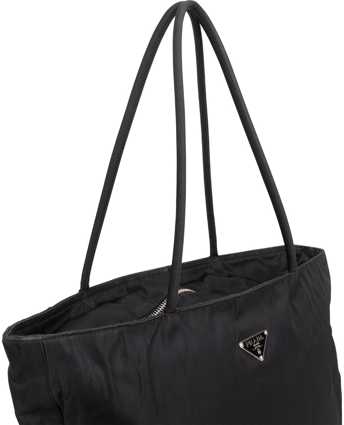 Prada Tessuto Leather Triangle Tote Shoulder Bag