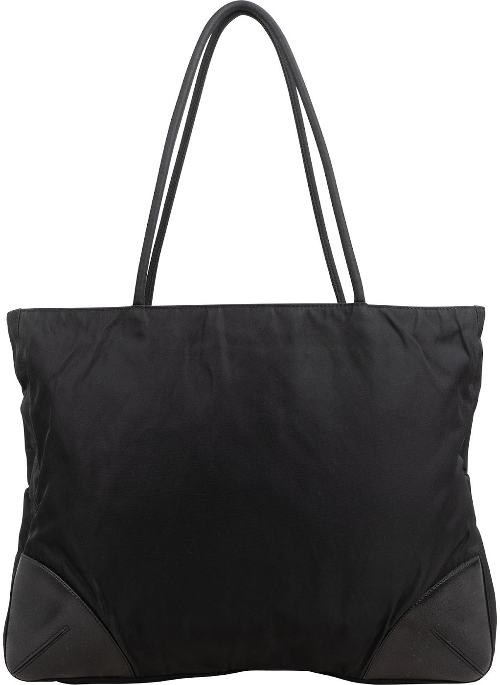 Prada Tessuto Leather Triangle Tote Shoulder Bag