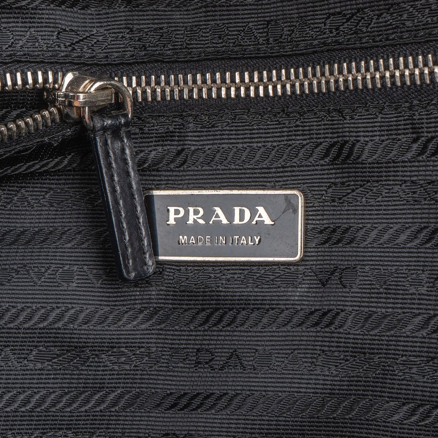 Prada Tessuto Leather Triangle Tote Shoulder Bag